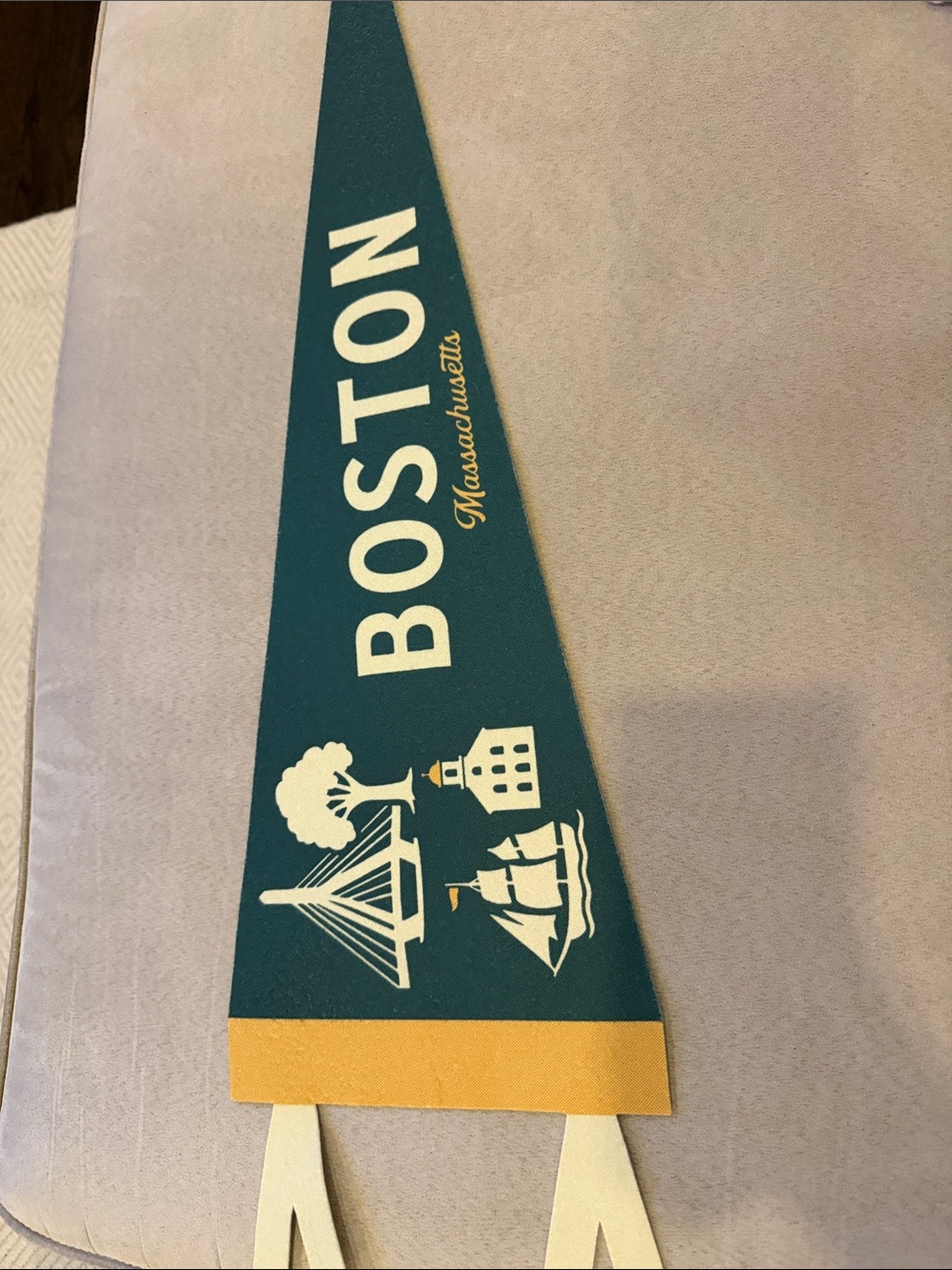 Boston Green and Gold Decorative Pennant Wall Decor